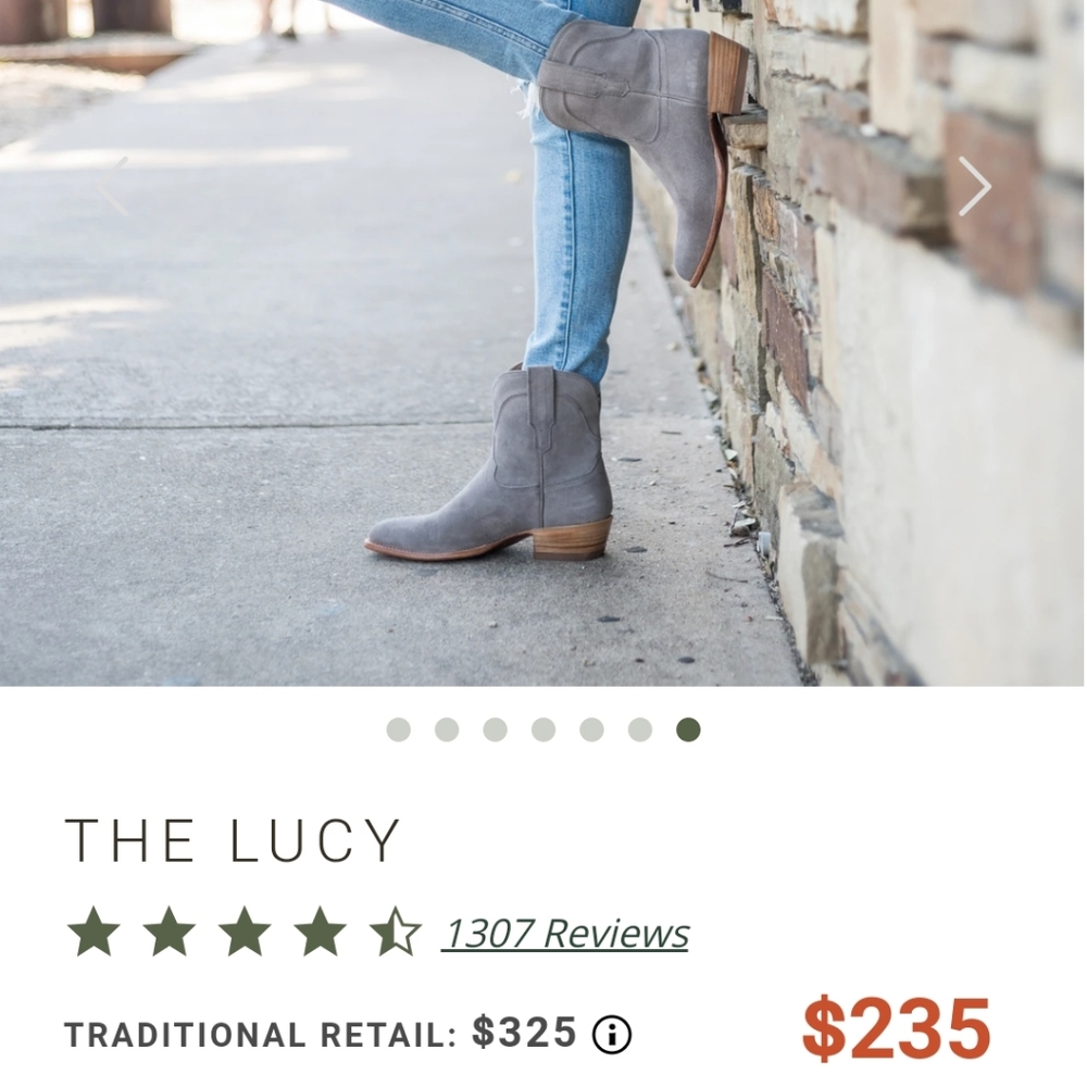 Tecovas Lucy Short Bootie Grey